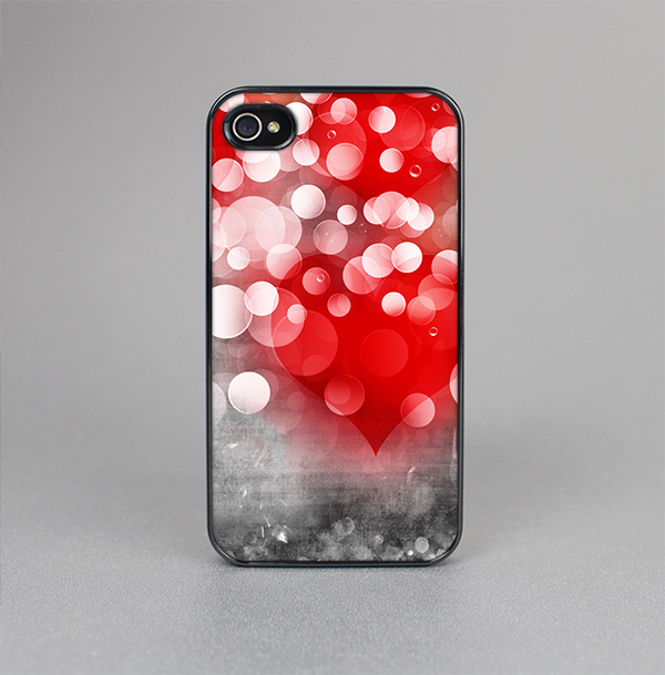 The Bright Unfocused White & Red Love Dots Skin-Sert for the Apple iPhone 4-4s Skin-Sert Case