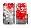 The Bright Unfocused White & Red Love Dots Sectioned Skin Series for the Apple iPhone 6