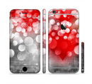 The Bright Unfocused White & Red Love Dots Sectioned Skin Series for the Apple iPhone 6/6s Plus