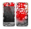 The Bright Unfocused White & Red Love Dots Skin for the Apple iPhone 4-4s