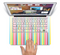 The Bright Vector Striped Skin Set for the Apple MacBook Pro 15" with Retina Display