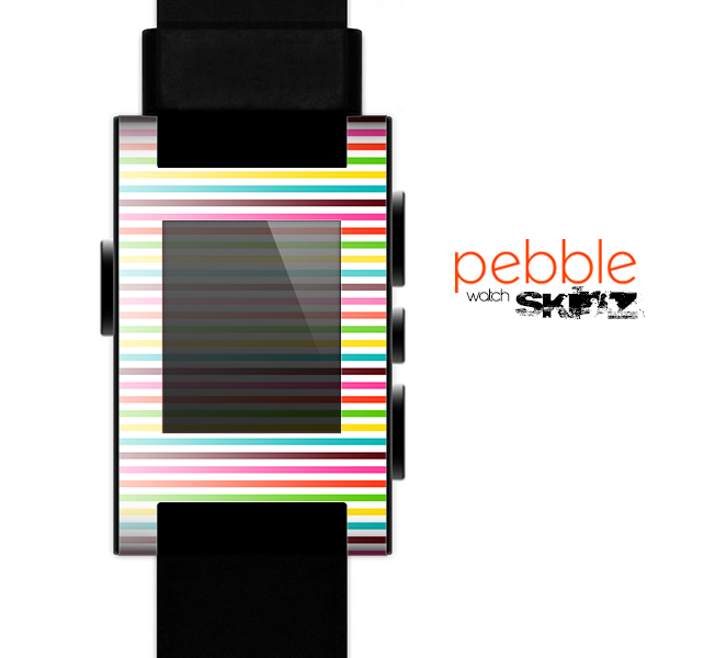 The Bright Vector Striped Skin for the Pebble SmartWatch