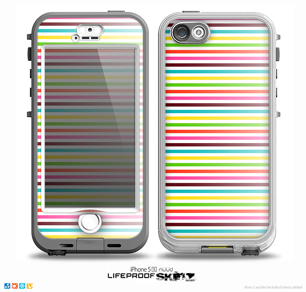 The Bright Vector Striped Skin for the iPhone 5-5s NUUD LifeProof Case