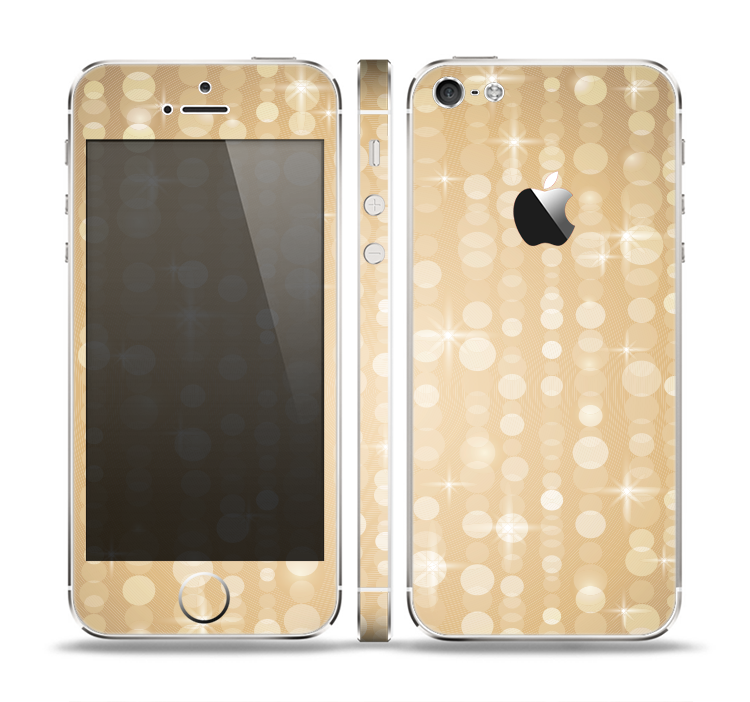 The Bright Yellow Orbs of Light Skin Set for the Apple iPhone 5