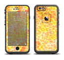 The Bright Yellow and Orange Leopard Print Apple iPhone 6/6s LifeProof Fre Case Skin Set