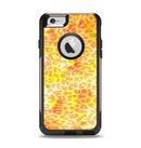 The Bright Yellow and Orange Leopard Print Apple iPhone 6 Otterbox Commuter Case Skin Set
