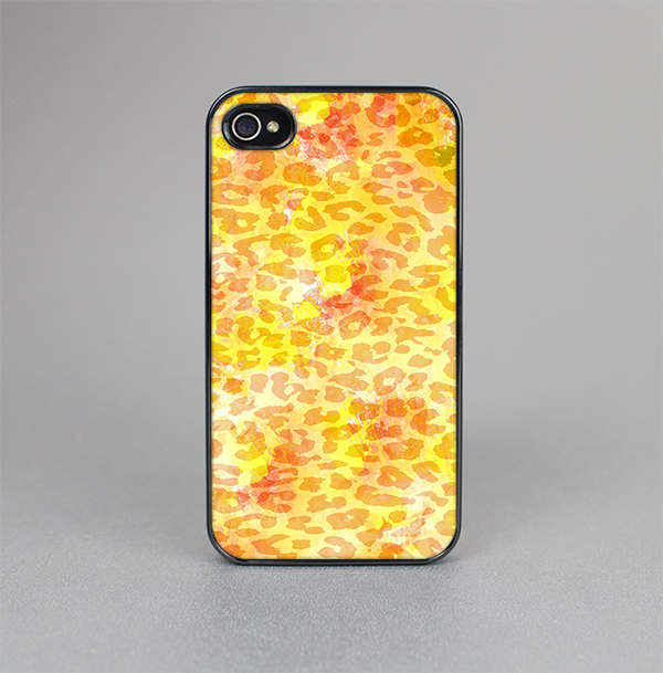 The Bright Yellow and Orange Leopard Print Skin-Sert for the Apple iPhone 4-4s Skin-Sert Case