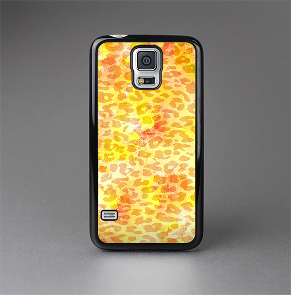 The Bright Yellow and Orange Leopard Print Skin-Sert Case for the Samsung Galaxy S5