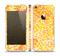 The Bright Yellow and Orange Leopard Print Skin Set for the Apple iPhone 5s