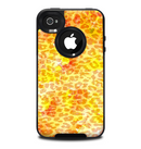The Bright Yellow and Orange Leopard Print Skin for the iPhone 4-4s OtterBox Commuter Case
