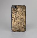The Brown Aged Floral Pattern Skin-Sert for the Apple iPhone 4-4s Skin-Sert Case