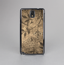 The Brown Aged Floral Pattern Skin-Sert Case for the Samsung Galaxy Note 3