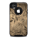 The Brown Aged Floral Pattern Skin for the iPhone 4-4s OtterBox Commuter Case