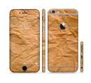 The Brown Crumpled Paper Sectioned Skin Series for the Apple iPhone 6s Plus