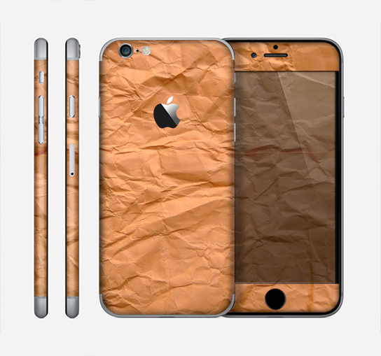 The Brown Crumpled Paper Skin for the Apple iPhone 6