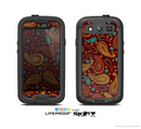 The Brown & Gold Paisley Pattern Skin For The Samsung Galaxy S3 LifeProof Case