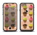 The Brown, Pink and Yellow Cupcake Collage Apple iPhone 6/6s LifeProof Fre Case Skin Set