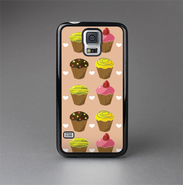 The Brown, Pink and Yellow Cupcake Collage Skin-Sert Case for the Samsung Galaxy S5