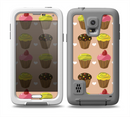 The Brown, Pink and Yellow Cupcake Collage Skin Samsung Galaxy S5 frē LifeProof Case