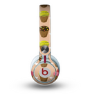 The Brown, Pink and Yellow Cupcake Collage Skin for the Beats by Dre Mixr Headphones