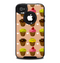 The Brown, Pink and Yellow Cupcake Collage Skin for the iPhone 4-4s OtterBox Commuter Case
