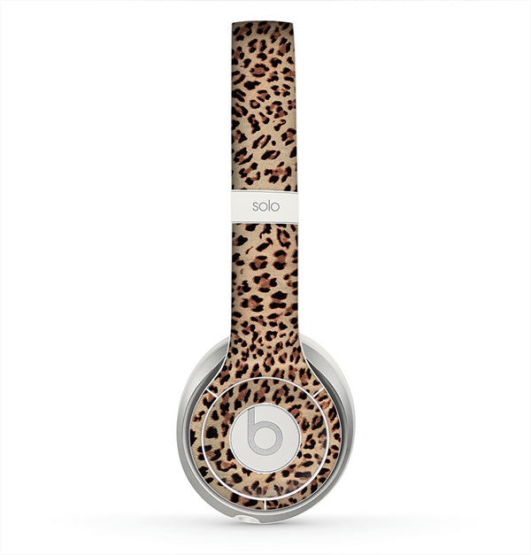 The Brown Vector Leopard Print Skin for the Beats by Dre Solo 2 Headphones