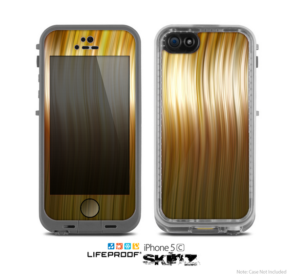 The Brown Vector Swirly HD Strands Skin for the Apple iPhone 5c LifeProof Case