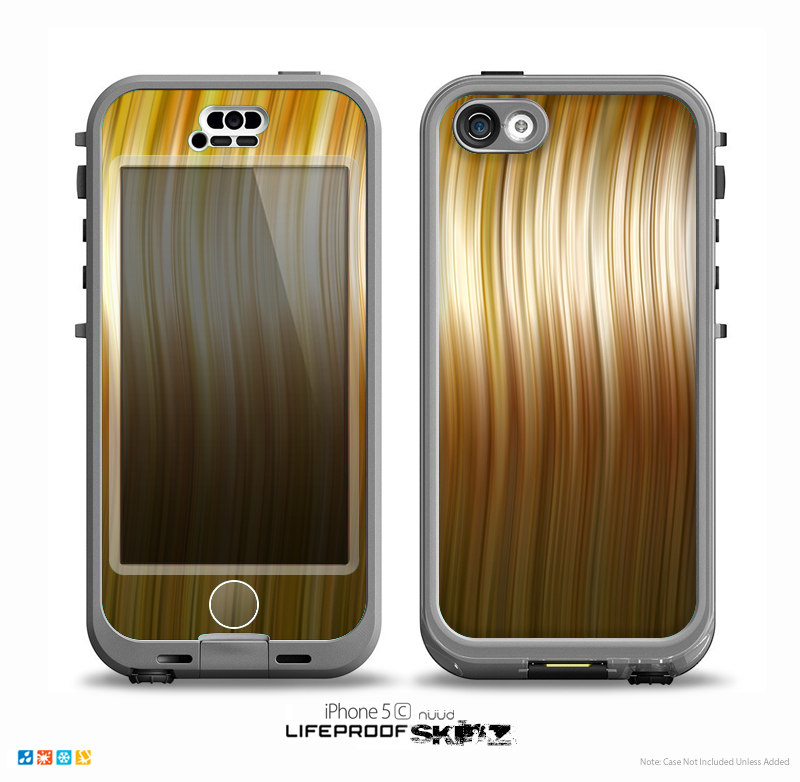 The Brown Vector Swirly HD Strands Skin for the iPhone 5c nüüd LifeProof Case