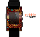 The Brown & Gold Paisley Pattern Skin for the Pebble SmartWatch es