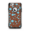 The Brown and Blue Floral Layout Apple iPhone 6 Otterbox Commuter Case Skin Set