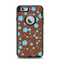 The Brown and Blue Floral Layout Apple iPhone 6 Otterbox Defender Case Skin Set