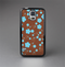 The Brown and Blue Floral Layout Skin-Sert Case for the Samsung Galaxy S5