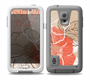 The Brown and Orange Transparent Flowers Skin for the Samsung Galaxy S5 frē LifeProof Case