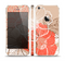 The Brown and Orange Transparent Flowers Skin Set for the Apple iPhone 5s