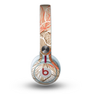 The Brown and Orange Transparent Flowers Skin for the Beats by Dre Mixr Headphones