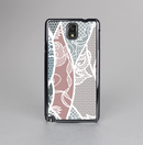 The Brown and Teal Lace Design Skin-Sert Case for the Samsung Galaxy Note 3