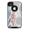 The Brown and Teal Lace Design Skin for the iPhone 4-4s OtterBox Commuter Case