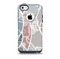 The Brown and Teal Lace Design Skin for the iPhone 5c OtterBox Commuter Case