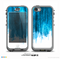 The Brushed Vivid Blue & White Background Skin for the iPhone 5c nüüd LifeProof Case