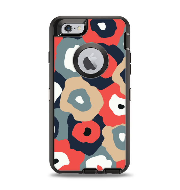 The Bulky Colorful Flowers Apple iPhone 6 Otterbox Defender Case Skin Set