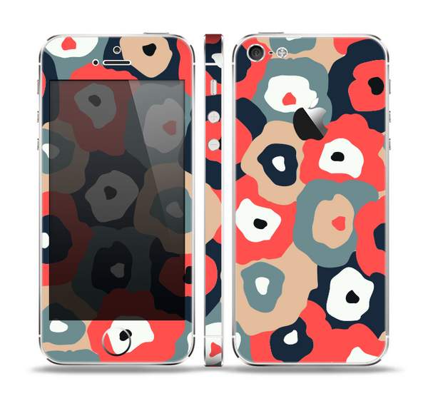 The Bulky Colorful Flowers Skin Set for the Apple iPhone 5