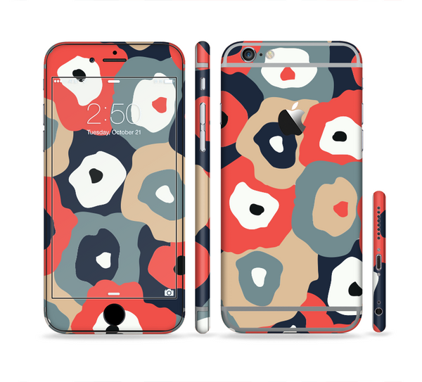 The Bulky Colorful Flowers Sectioned Skin Series for the Apple iPhone 6 Plus