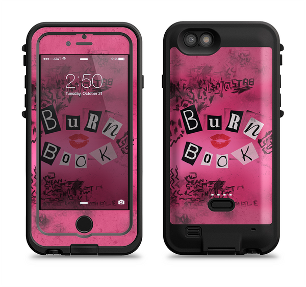 The Burn Book Pink Apple iPhone 6/6s LifeProof Fre POWER Case Skin Set