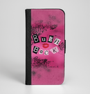 The Burn Book Pink Ink-Fuzed Leather Folding Wallet Case for the iPhone 6/6s, 6/6s Plus, 5/5s and 5c