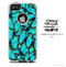 The Butterfly Turquoise Bundle Skin For The iPhone 4-4s or 5-5s Otterbox Commuter Case