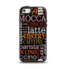 The Cafe Word Cloud Apple iPhone 5-5s Otterbox Symmetry Case Skin Set