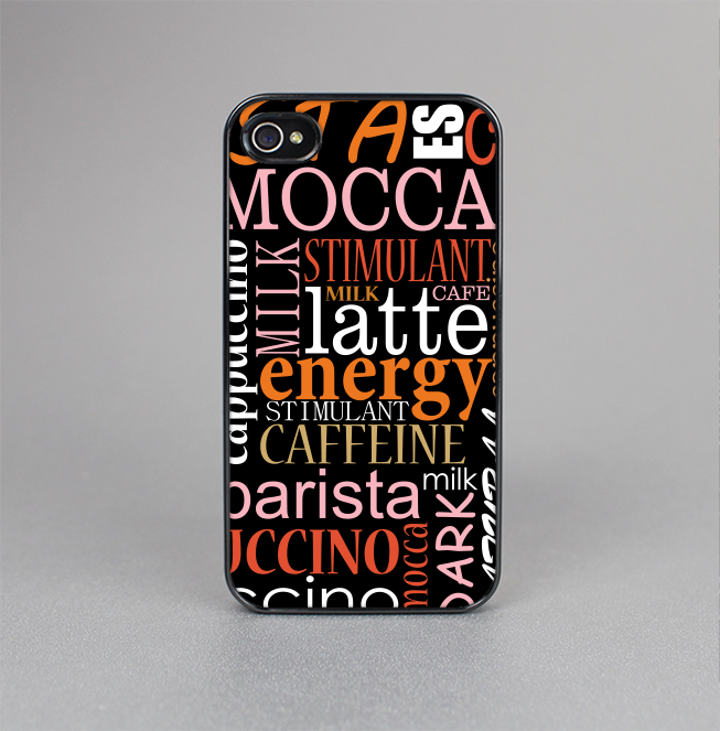 The Cafe Word Cloud Skin-Sert for the Apple iPhone 4-4s Skin-Sert Case