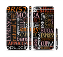 The Cafe Word Cloud Sectioned Skin Series for the Apple iPhone 6s Plus