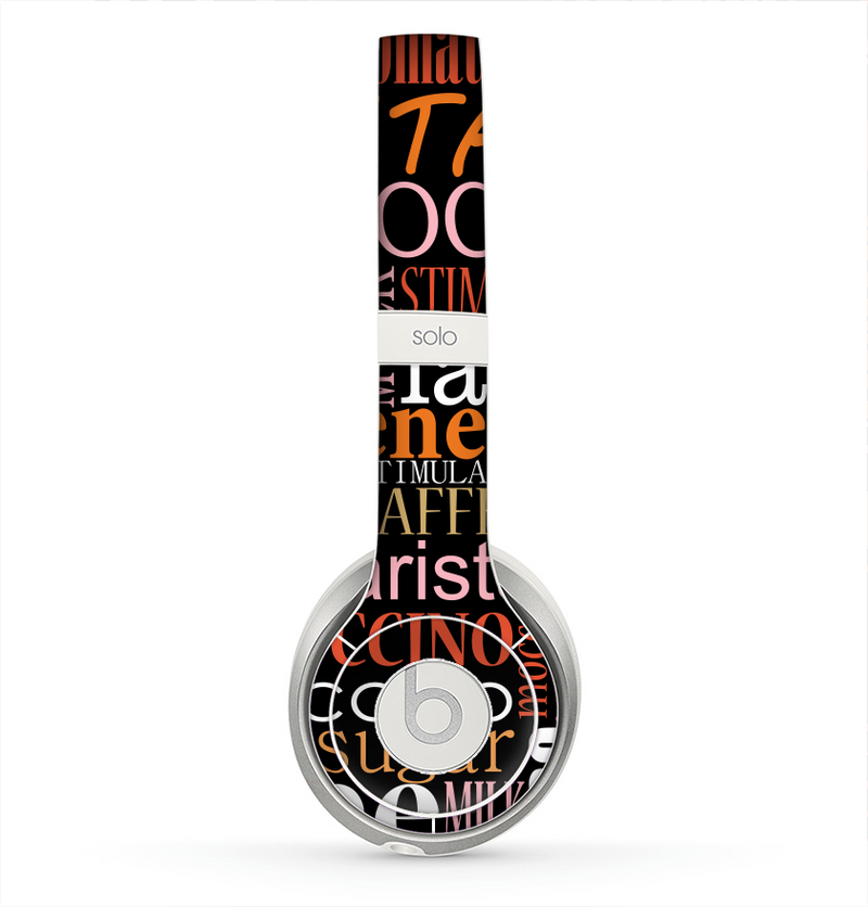 The Cafe Word Cloud Skin for the Beats by Dre Solo 2 Headphones