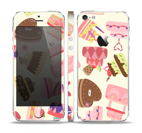 The Cakes and Sweets Pattern Skin Set for the Apple iPhone 5